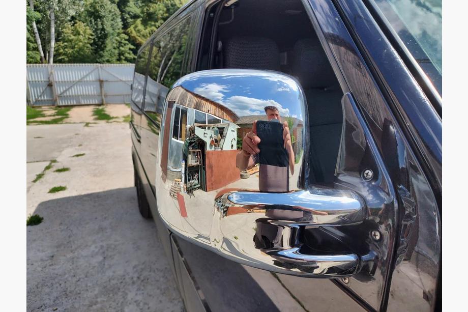 Volkswagen T4 Transporter 1990–2003 Kromirani pokrovi ogledal (Carmos, 1 kos, desni, plastika) Fotografija 2