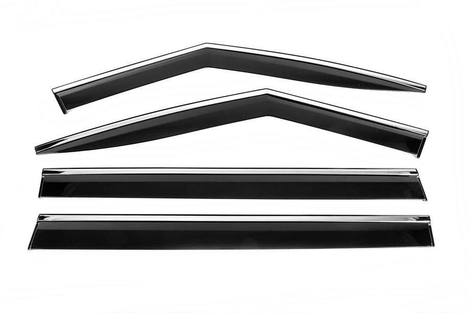 Hyundai Santa Fe 5 2023– Vetrni deflektorji oken s kromirano letvijo Niken Luxury (4 kosi) Image