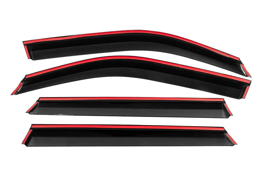 Dacia Duster 2024– Vetrni deflektorji oken s kromirano letvijo Niken Luxury (4 kosi) Fotografija 8