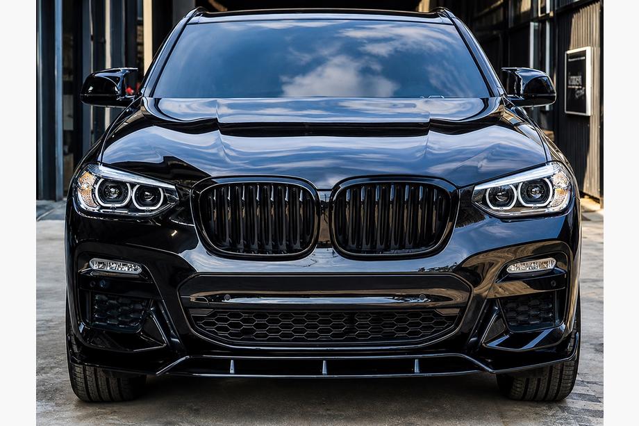 BMW X4 G02 2018– Sprednji 3D lip spojler (za M-Sport 2018-2022, sijajno črna) Image