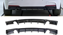 BMW serija 3 F30/F31 2012–2019 Difuzor zadnjega odbijača za obojestranski enojni izpuh (za M-Sport, ABS) fotografija 4