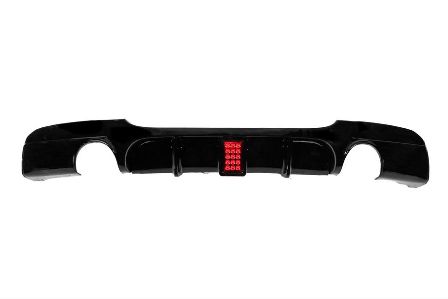 BMW serija 3 E90/E91 2005–2011 Difuzor zadnjega odbijača za obojestranski enojni izpuh z LED (za M-Sport, ABS) Image