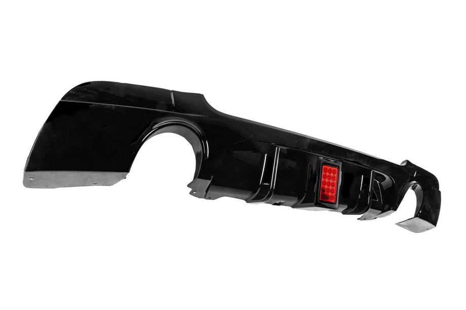 BMW serija 3 E92/E93 2006–2013 Difuzor zadnjega odbijača za obojestranski enojni izpuh z LED (za M-Sport, ABS) Fotografija 3