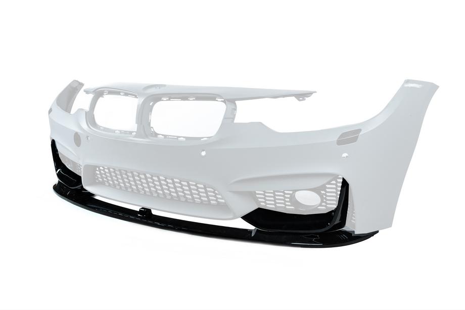 BMW serija 3 F30/F31 2012–2019 Sprednji lip spojler BM (za M3-LOOK, črna sijaj) Fotografija 1