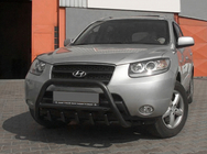 Hyundai Santa Fe 2 2006–2012 Sprednji zaščitni lok WT003 Black (nerjaveče jeklo) fotografija 3