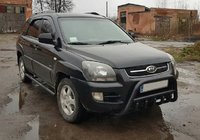 Kia Sportage 2004–2010 Sprednji zaščitni lok WT003 Black (nerjaveče jeklo) fotografija 3