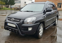 Kia Sportage 2004–2010 Sprednji zaščitni lok WT003 Black (nerjaveče jeklo) fotografija 4