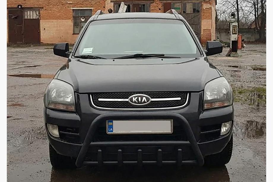 Kia Sportage 2004–2010 Sprednji zaščitni lok WT003 Black (nerjaveče jeklo) Image
