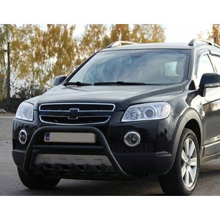 Sprednji zaščitni lok WT003 Black (nerjaveče jeklo) Chevrolet Captiva 2006–2019 fotografija 3
