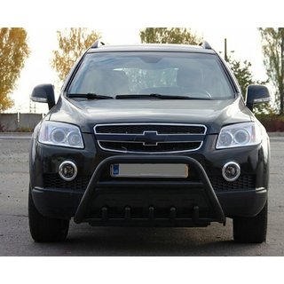 Sprednji zaščitni lok WT003 Black (nerjaveče jeklo) Chevrolet Captiva 2006–2019 fotografija 1