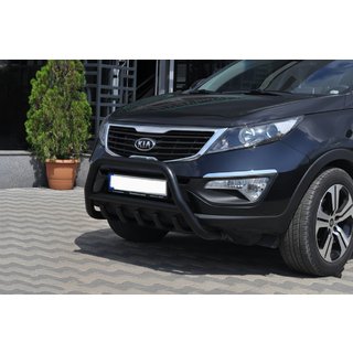 Sprednji zaščitni lok WT003 Black (nerjaveče jeklo) Kia Sportage 2010–2015 fotografija 1