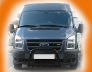 Ford Transit 2000–2014 Kenguru zaščitni lok WT003 Black (2006-2014, nerjaveče jeklo) fotografija 6