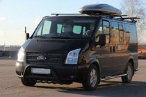 Ford Transit 2000–2014 Kenguru zaščitni lok WT003 Black (2006-2014, nerjaveče jeklo) fotografija 4