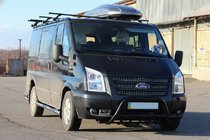 Ford Transit 2000–2014 Kenguru zaščitni lok WT003 Black (2006-2014, nerjaveče jeklo) fotografija 1