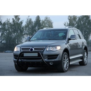 Kenguru zaščitni lok WT003 Black Special (nerjaveče jeklo) Volkswagen Touareg 2002–2010 fotografija 4