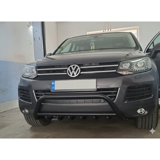 Bullbar WT003 Black (nerjavno jeklo) Volkswagen Touareg 2010–2018 fotografija 1