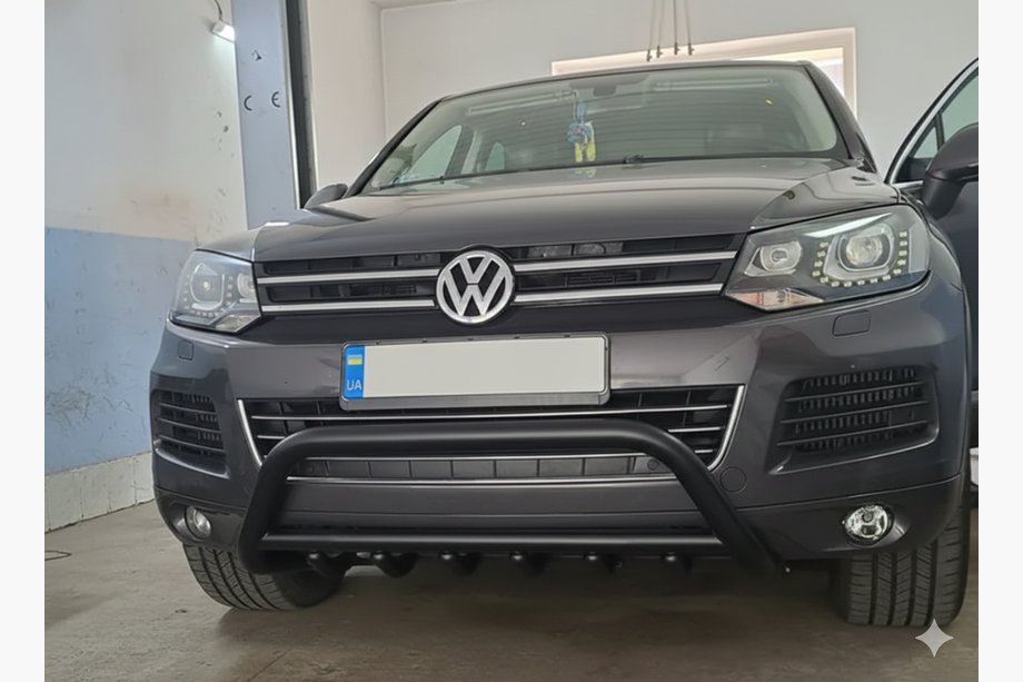 Volkswagen Touareg 2010–2018 Bullbar WT003 Black (nerjavno jeklo) Image