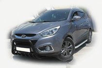 Hyundai IX-35 2010–2015 Sprednji zaščitni lok WT003 Black (nerjaveče jeklo) fotografija 3