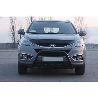 Sprednji zaščitni lok WT003 Black (nerjaveče jeklo) Hyundai IX-35 2010–2015 fotografija 4