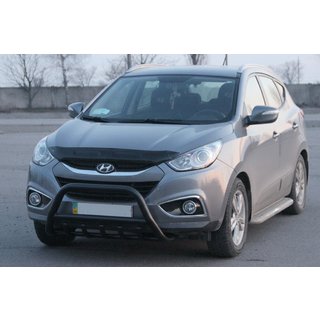 Sprednji zaščitni lok WT003 Black (nerjaveče jeklo) Hyundai IX-35 2010–2015 fotografija 1