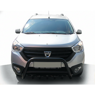 Sprednji zaščitni lok WT003 Black (nerjaveče jeklo) Dacia Dokker 2013–2022 fotografija 1