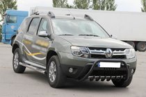 Renault Duster 2008–2017 Sprednji zaščitni lok z napisom WT004 Black (nerjavno jeklo) fotografija 2