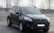 Ford Kuga 2008–2013 Sprednji zaščitni lok WT003 Black (nerjaveče jeklo) fotografija 3