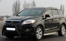 Ford Kuga 2008–2013 Sprednji zaščitni lok WT003 Black (nerjaveče jeklo) fotografija 1