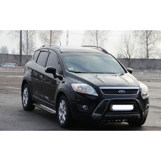 Sprednji zaščitni lok WT003 Black (nerjaveče jeklo) Ford Kuga 2008–2013 fotografija 3