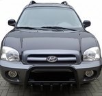 Hyundai Santa Fe 1 2000–2006 Sprednji zaščitni lok WT003 Black (nerjaveče jeklo) fotografija 3