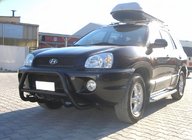 Hyundai Santa Fe 1 2000–2006 Sprednji zaščitni lok WT003 Black (nerjaveče jeklo) fotografija 1