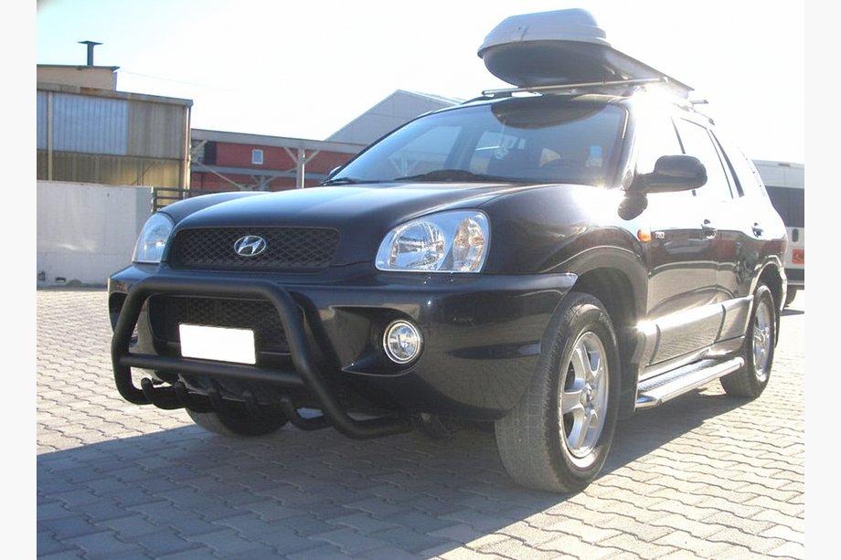 Hyundai Santa Fe 1 2000–2006 Sprednji zaščitni lok WT003 Black (nerjaveče jeklo) Image