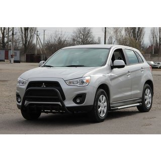 Sprednji zaščitni lok WT003 Black (nerjaveče jeklo) Mitsubishi ASX 2010–2023 fotografija 3