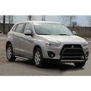 Sprednji zaščitni lok WT003 Black (nerjaveče jeklo) Mitsubishi ASX 2010–2023 fotografija 1