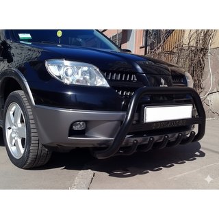 Kenguru zaščitni lok WT004 Black (nerjavno jeklo) Mitsubishi Outlander 2001–2006 fotografija 3