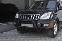 Toyota Land Cruiser Prado 120 2002–2009 Nizek bullbar WT003 Black (nerjaveče jeklo) fotografija 1