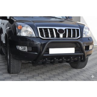 Nizek bullbar WT003 Black (nerjaveče jeklo) Toyota Land Cruiser Prado 120 2002–2009 fotografija 3