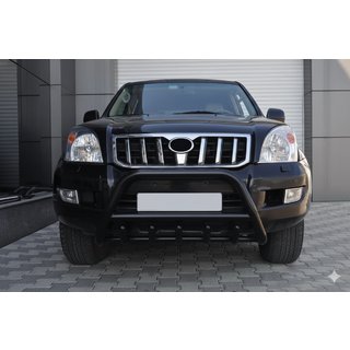 Nizek bullbar WT003 Black (nerjaveče jeklo) Toyota Land Cruiser Prado 120 2002–2009 fotografija 4