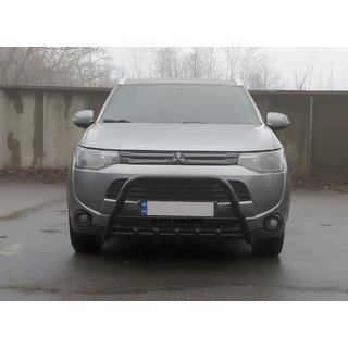 Kenguru zaščitni lok WT004 Black (nerjavno jeklo) Mitsubishi Outlander 2012–2021 fotografija 3