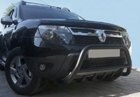 Renault Duster 2008–2017 Kenguru zaščitni lok brez napisa WT003 Black (nerjaveče jeklo) fotografija 3