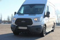 Ford Transit 2014– Sprednji zaščitni lok WT003 Black (nerjaveče jeklo) fotografija 3