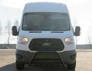 Ford Transit 2014– Sprednji zaščitni lok WT003 Black (nerjaveče jeklo) fotografija 2