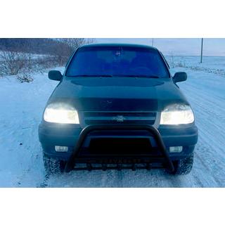 Sprednji zaščitni lok WT004 Black (nerjavno jeklo) Chevrolet Niva 1998–2020 fotografija 2