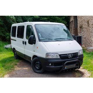 Sprednji zaščitni lok WT003 Black (nerjaveče jeklo) Peugeot Boxer 1994–2006 fotografija 1