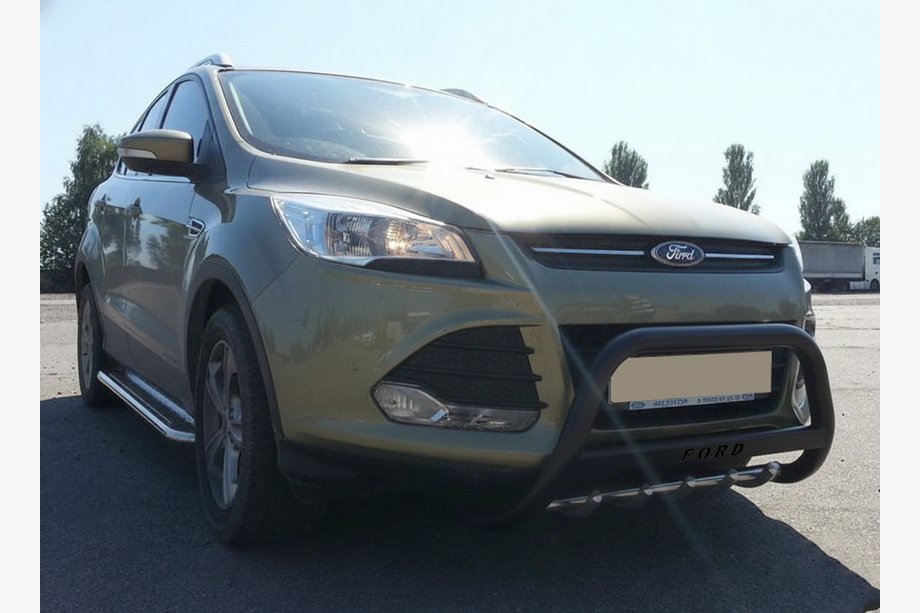 Ford Kuga/Escape 2013–2019 Kenguru zaščitni lok WT004 Black (nerjavno jeklo) Image