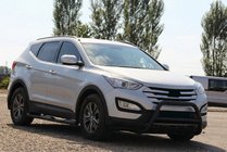 Hyundai Santa Fe 3 2012–2018 Sprednji zaščitni lok WT003 Black (nerjaveče jeklo) fotografija 4