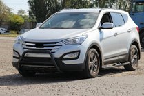 Hyundai Santa Fe 3 2012–2018 Sprednji zaščitni lok WT003 Black (nerjaveče jeklo) fotografija 5