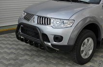 Mitsubishi L200 2006–2015 Sprednji zaščitni lok WT003 Black (nerjaveče jeklo) fotografija 1