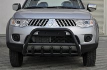 Mitsubishi L200 2006–2015 Sprednji zaščitni lok WT003 Black (nerjaveče jeklo) fotografija 3