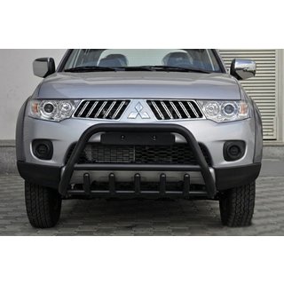 Sprednji zaščitni lok WT003 Black (nerjaveče jeklo) Mitsubishi L200 2006–2015 fotografija 3